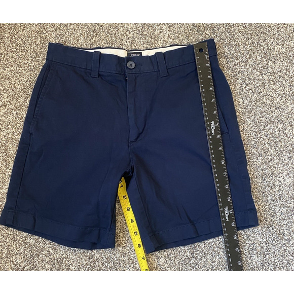 J Crew Shorts Mens Sz 28 Navy Blue Preppy Summer Casual Vacation Chino 7" inseam - Picture 10 of 12